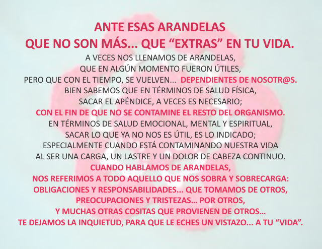 Ante esas arandelas... Que no son más que “Extras” en tu vida. Marzo 13 de 2012